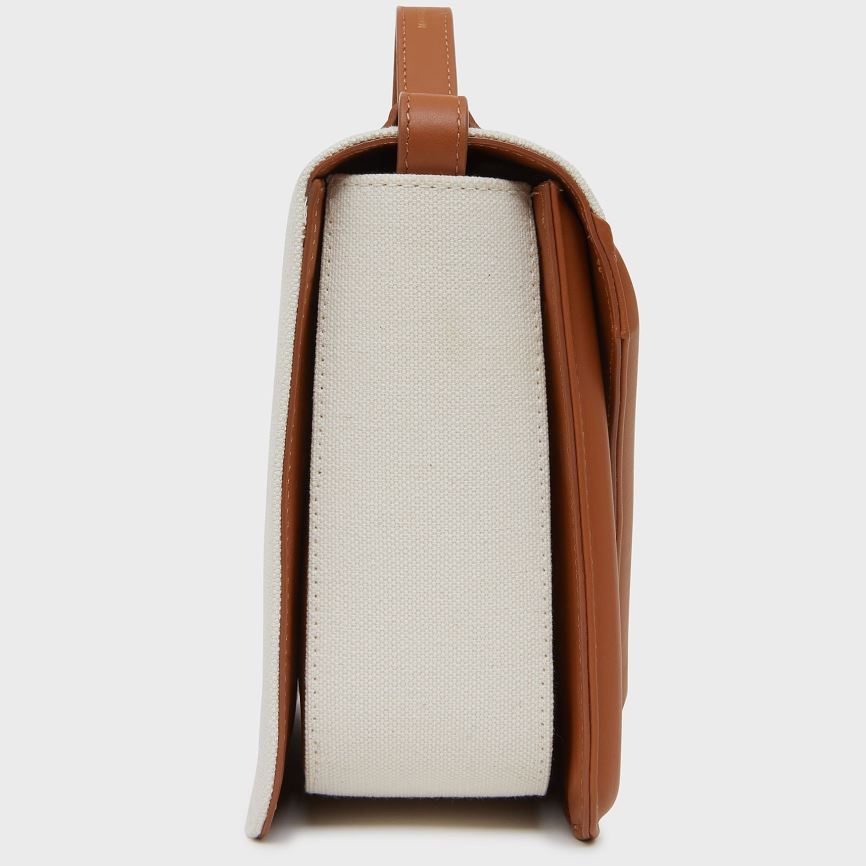 Women's Mansur Gavriel M Frame Box Crossbody Bags White / Brown | AU 9261NR